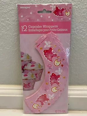 UNIQUE It's A Girl Clothesline Cupcake Wrappers 12 Count Baby Girl Shower Party • $2.59