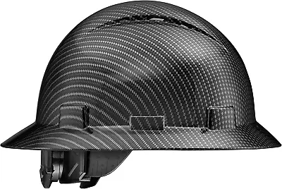 $66.99 • Buy Full Brim OSHA Construction Hard Hat, Carbon Fiber Design Gloss Finish Hard Hats