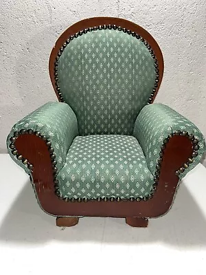 Vintage Dayton Hudson Green Upholstered Parlor Armchair American Girl Doll 14  • $30