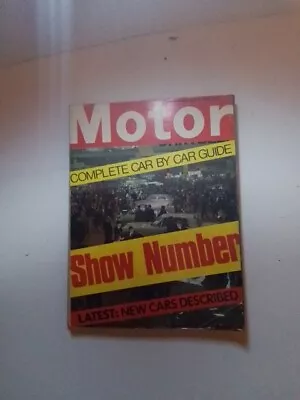  Motor Magazine The Motor Show Car By Car Guide October 19th 1968 • £6