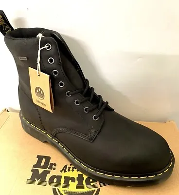 Dr. Martens Black 1460 Republic Waterproof Ankle Boots Size Uk 10  Eu 45 • £79