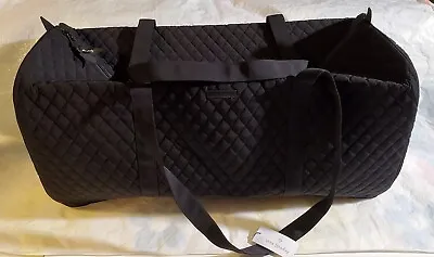 VERA BRADLEY X-Large XL Traveler Duffel Bag Extra Large CLASSIC BLACK Microfiber • $139