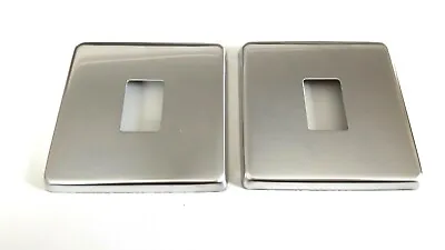 £11.79 • Buy Chrome Plated Light Switch Cover Plates Stick On Pads 2 Pack 2 Single Covers