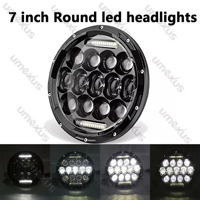 7  Inch Round LED Halo Headlight Hi/Lo DRL Beam For Jeep Wrangler JK TJ LJ 97-18 • $22.98