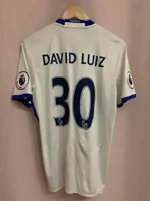 Chelsea London 2016/2017 Third Football Shirt Jersey Size M David Luiz #30 • £83.99