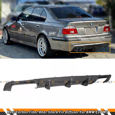 For 1999-03 Bmw E39 M5 Real Carbon Fiber Shark Fin Rear Bumper Diffuser Valance • $144.99