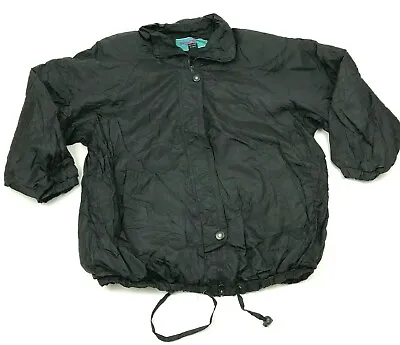 $10.13 • Buy VINTAGE Pacific Trail Jacket Mens Size Medium Black Full Zip Hard Shell Coat 90s