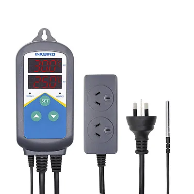 $49.99 • Buy INKBIRD Temperature Controller 240V ITC-306T Timer Temp Heater Thermostat Snakes