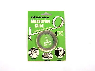 Vintage NOS Disston 6'  Measuring Stick  Adhesive Steel Tape Measure (4-4-4) • $17.50