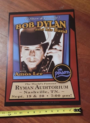 $31.99 • Buy Bob Dylan Concert Poster RARE ALTERNATIVE PHOTO RYMAN NASHVILLE TENNIS TN