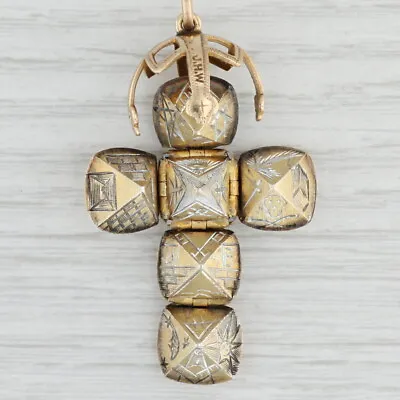 Antique Masonic Orb Fob Charm 9ct Gold Silver Symbols Skull Stars Square Compass • $749.99