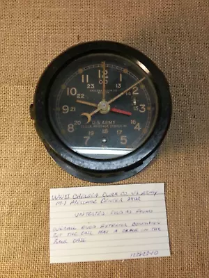 WW2  US Army Chelsea M-1     24 Hour Message Center Clock • $249.95