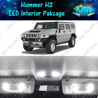 17x White Interior LED Lights Bulbs Package Kit For 2003 - 2009 Hummer H2 • $18.79