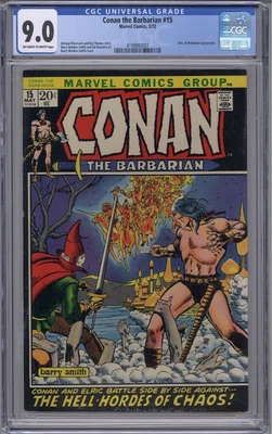 £119.22 • Buy Conan The Barbarian #15 CGC 9.0 VF/NM Key Elric Of Melnibone 1972 Marvel Comics