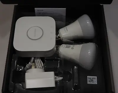 $98.99 • Buy Philips Hue Wi-Fi Bluetooth Starter Kit W/Bridge E27 LED Light Bulb Warm White