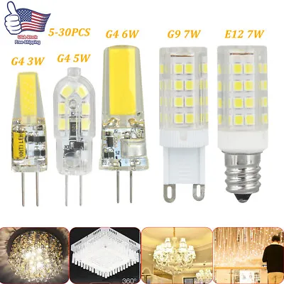 G4 G9 E12 LED Corn Bulb 3W 6W 7W 5W Daylight Ceiling Fan Lamp Landscape Lights • $9.47