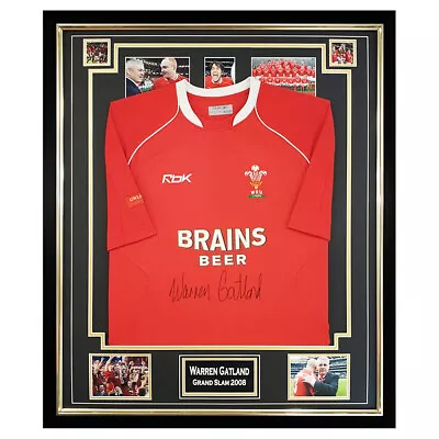 Signed Warren Gatland Jersey Framed - Wales Grand Slam 2008 Shirt +COA • £399.99