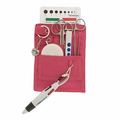 4 Pockets Nurse Organizer Pouch W/ Stainless Silver/White Medical Instrument Kit • $14.99