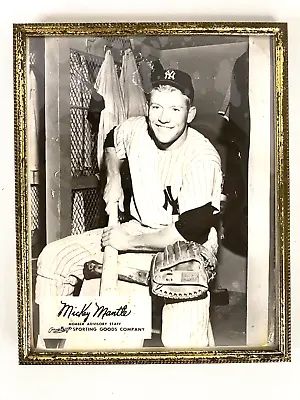 Vintage Authentic MICKEY MANTLE Rawlings Member Advisory Staff 8x10 Framed Photo • $99.99