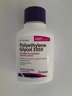 Polyethylene Glycol 3350 PowderSolution Osmotic Laxative 8.3ozCOMPARE TO MIRALAX • $1