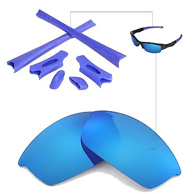WL Polarized Ice Blue Replacement Lenses And Rubber Kit For Oakley Flak Jacket • $10