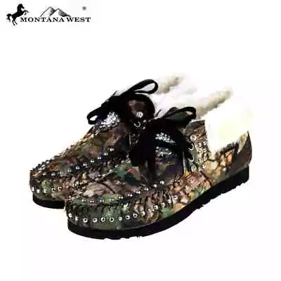 Montana West Western Camo Print Moccasinsv SBT-017 • $45