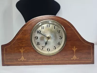 Antique Edwardian Inlaid Mahogany Mantle Clock • £45.98