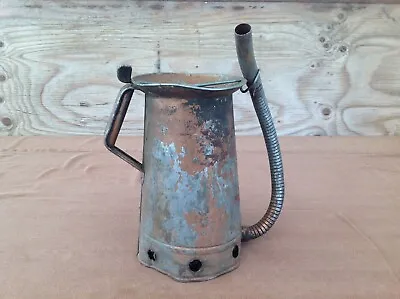 Vintage One Gallon Galvanized Metal Oil Can With Flex Hose • $45