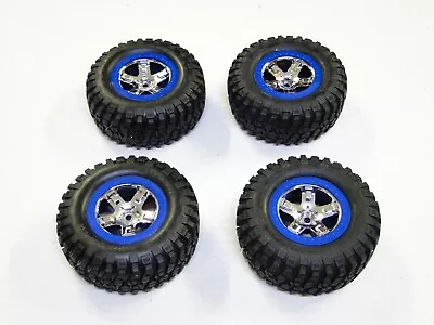 NEW TRAXXAS SLASH 1/10 2WD Wheels & Tires BF GOODRICH BLUE Rings RAPTOR RL19B • $19.32