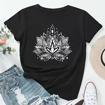 Lotus Mandala Tee Top Classic  Womens T-Shirt #DG #P1 #PR • £9.99