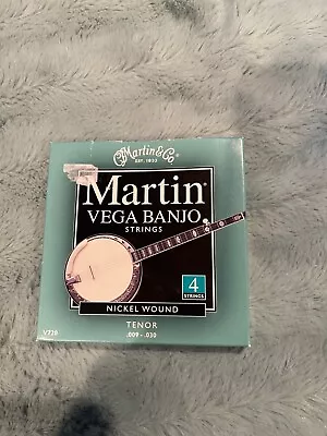 MARTIN Vega Banjo Strings 4 New Tenor .009-.030 V720 New Unopened • $27