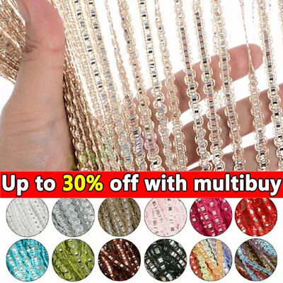 Hanging Beaded·Curtains String·Curtain Panels Door.Fly Screen Room.Divider.Net ◇ • £4.57