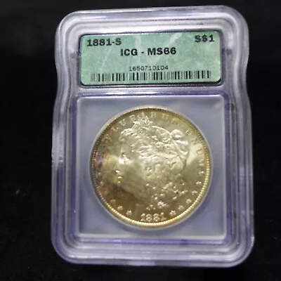 1881-S Morgan Silver Dollar ICG MS66 Multi Color Toned • $12.50