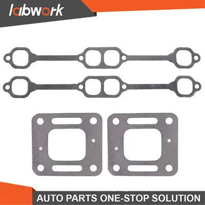 Labwork Exhaust Manifold Gasket For Mercruiser  Mag Riser Block V8 Elbow Kit • $11.95