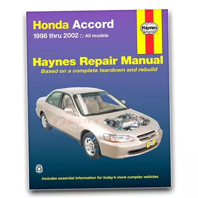 Haynes Repair Manual For 1998-2002 Honda Accord - Shop Service Garage Book Uw • $39.36