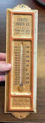 Vintage Chaffee Lumber Co Store Thermometer 514 N Main St Chaffee MO 13  Tall • $39.90