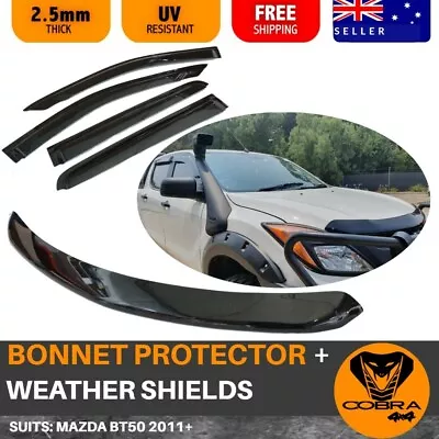 Bonnet Protector Weather Shields Fit Mazda Bt-50 Bt50 2011 - 2018 Weathershields • $135
