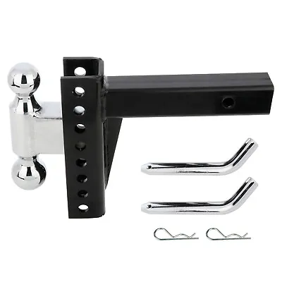 Adjustable Double Ball Tow Trailer Hitch Receiver 2 Inch • $62.99