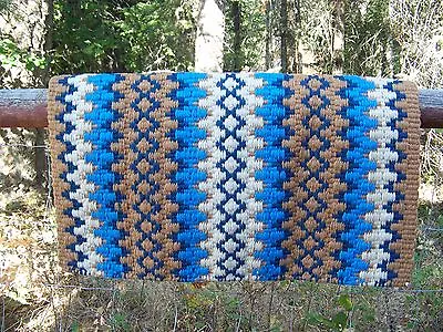 Custom Arroyo Seco Show Blanket - 38x34 (Buckskin Base/Sand And Blue) By Mayatex • $185