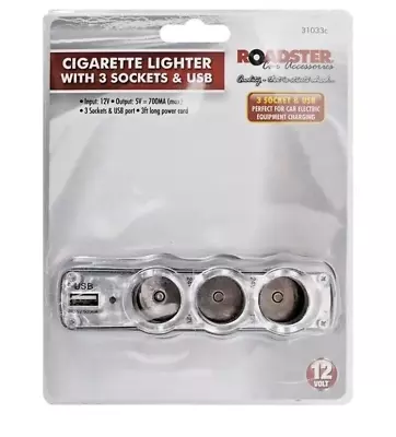 12v 1 Usb Multi Socket Car Van Hgv Cigarette Lighter Plug Adapter Charger • £9.99