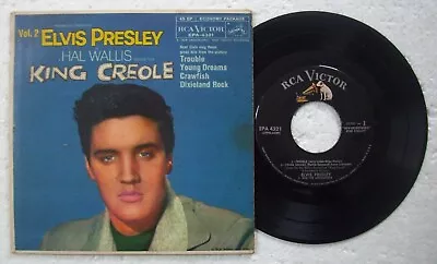 Elvis Presley - King Creole Volume 2 - 1958 Rca Extended Play Epa-4321  Vg+ • $18