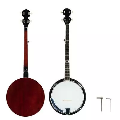 New 5 String Banjo Full Size With Closed Back 24 Brackets Head & Maple Neck • $134.89