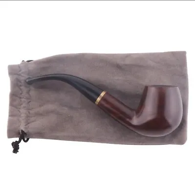 New Tobacco Pipe Classic Ebony Wood Tobacco Smoking Pipes 9mm Filter Element Au • $25.98