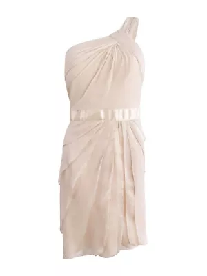 Adrianna Papell Women's Tiered Chiffon One Shoulder Dress • $31.95