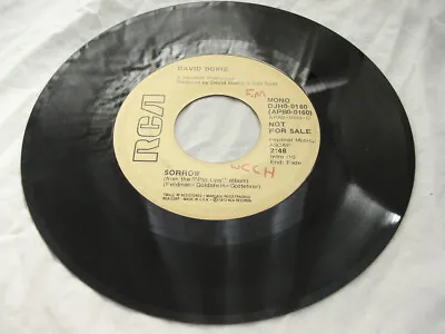 David Bowie Sorrow Original Usa Demo/promo Stereo & Mono Versions • £25.99