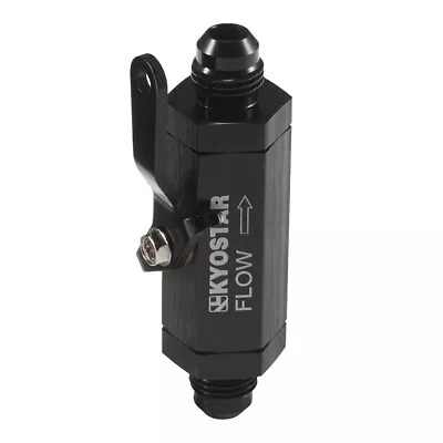 AN6 6AN 3/8  Inline Fuel Shut Off Valve Flow Cut Male Fitting  Cable Lever Black • $12.98