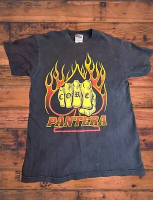 Pantera T-shirt Vintage Band Merch Medium 90s Metal Thin Washed Faded Retro Doof • $159