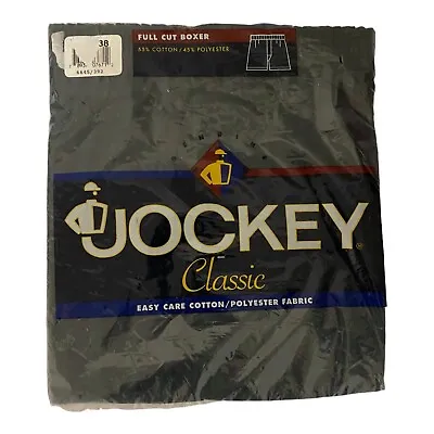 Vintage 1996 Jockey Classic Full Cut Boxers Green And Blue Size 38 • $18