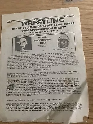 RHODES VS FLAIR WRESTLING 1981 Kansas City “HEART OF AMERICA SUPER STAR SERIES” • $19