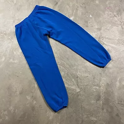 80s VTG TULTEX Sweats Sweatpants L Made In USA Joggers Royal Blue 50/50 Gym 90s • $14.99